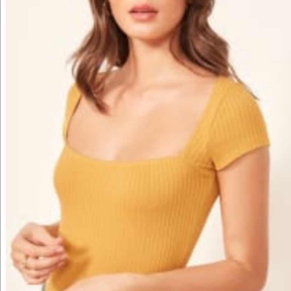 Reformation Bardot top